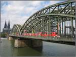 Die Hohenzollernbrcke in Kln, aufgenommen am 16.09.2007.