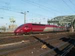 Ein Thalys fhrt am 23.03.08 zum Bereitstellen in Kln um Kurz daruf in Ruichtung Brssel zu starten.