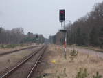 Ausfahrtsignale in Vogelsang Richtung Templin am 13.April 2018.