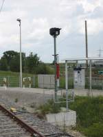 Gleissperrsignal im Bahnhof Trossingen am 10.6.07