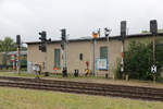 Signalsammlung des Eisenbahnmuseums Rheinsberg.