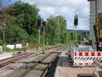 Ausfahrsignale P4 und P3 aus Zella Mehlis in Richtung Oberhof am 31.Mai 2020.