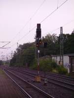 Signal 41 U6 zeigt Fahrt mit 80 km/h Hchstgeschwindigkeit und Halt erwarten.