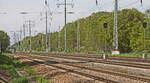 Blick auf die Bahntechnische Lichtsignale in Richtung Diedersdorf am 11. Mai 2023.