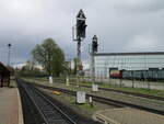 Ausfahrsignale in Wernigerode Westerntor Richtung Hbf am 27.April 2023.