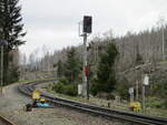 Ausfahrsignal 2P aus Schierke in Richtung Brocken am 28.April 2023.