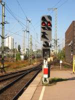 Miniausfahrsignal in der Abendsonne des 16.9.07 in Stuttgart
