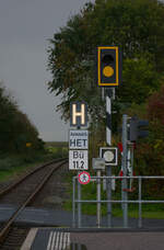 Blinkendes Ne 5 (H-Tafel) in Dagebüll Kirche.