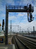 Ausfahrtssignal in Erfurt Hbf, in Fahrtrichtung Weimar