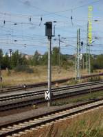 Durchfahrvorsignal nur fr das Lichtsignal  L  (Bild 217810) in Bergen/Rgen.