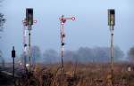 Signale vor Einfahrt Bahnhof Rheinbach -  12.11.2004