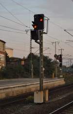 Vorsignal (Wiederholer), im Lehrter Bahnhof.