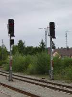 Zwei Lichtsignale in Kempten Hbf am 18.08.10