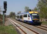 MRB VT 615 auf dem Weg zum Hbf Leipzig hier in Leipzig Engelsdorf 18.04.2011