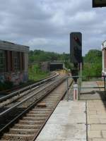 Ausfahrsignal fr die Berliner U-Bahn,am 12.Mai 2012,in Berlin Wuhletal.