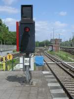 Ausfahrsignal 3056 fr die S-Bahn,am 12.Mai 2012,in Berlin Wannsee.