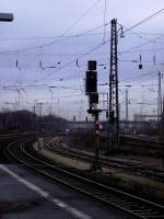 Ein Ks Signal steht am 15.12.13 in Frankfurt am Main Ost 