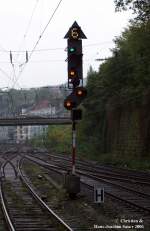 Das Lichtsignal N3 in Wuppertal Hbf.