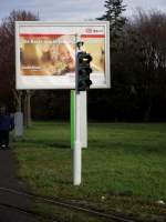 Straßenbahn Lichtsignal am 09.01.14 in Mainz