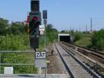 Ausfahrsignal für die Berliner-S-Bahn,am 05.Oktober 2014,in Berlin Bornholmer Straße.