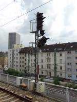 Ein Lichtsignal am 26.09.15 in Frankfurt am Main West 