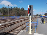 Ausfahrsignal am Basdorfer Bahnsteigende am 26.März 2016.