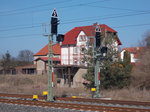 Ausfahrsignale,am 26.März 2016,in Löwenberg.