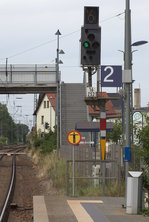 Fahrt frei mit 60 km/h für den RE nach Cottbus zeigt das KS Signal in Priestewitz.