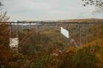 260 588-9 & 261 671-2 mit Rheingold auf der M�ngstener Br�cke, Oktober 2019.