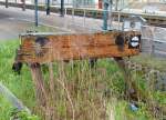 Schon ein nostalgisches Kleinod im an sonsten modernsierten Bahnhof Nordhausen ist dieser Prellbock am Gleis 5.