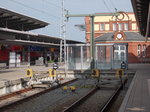 Prellböcke im Rostocker Hbf am 24.Juli 2016.