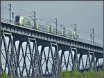 Ein Triebzug der BR 445 auf der Rendsburger Hochbrücke. (17.05.2019)