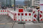 Gleissperrtafel am 15.12.18 in Heidelberg Hbf Südseite