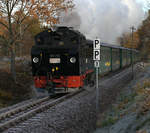 Pf 2 mit dem Zusatz 3x , 3x Pfeiffen, es kommen 3 ungesicherte Bahnübergänge, Strecke Radebeul Ost-Radeburg, nahe Moritzburg.