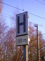 Halt fr Zge bis 180 Meter Lnge.