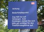 Ehemaliger Bahnhof Sandhagen, jetzt nur noch Bedarfshaltepunkt.