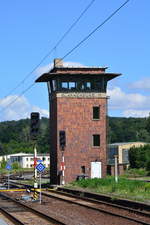 Blick auf das Turmstellwerk in Bankenburg Harz.