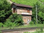 Relikt aus alten Zeiten.Das ehemalige Wrterstellwerk in Besigheim.Seit Dezember 1995 auer Betrieb.Seitdem ist Besigheim nur   noch eine Haltestelle.