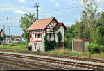 Blick auf W1, ein mechanisches Gleisbild-Stellwerk von WSSB (GS II DR), Bauart Jüdel, einheitsähnlich, des Weichenwärters (Ww) im Bahnhof Gommern auf der Bahnstrecke