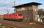 DB 185 298-7 in Angermünde abgestellt - 05.02.2019 - vom Bahnsteig gegenüber aus aufgenommen.