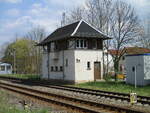 Stellwerk Bw,am 28.April 2022,im Bahnhof Bad Blankenburg.