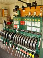 Im Stellwerk der Sdlimburgischen Dampfeisenbahngesellschaft (ZLSM) am Bahnbergang im Bahnhof Simpelveld wird einem gerne freundlich und kompetent die Funktion der 80 Jahre alten Mechanik vom