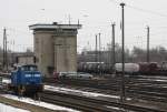27.3.2013 Stellwerk im Rangierbahnhof Leipzig Engelsdorf mit 346 001 der Press