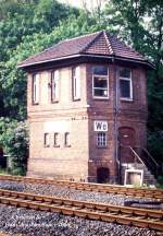 Stellwerk Walkenried Ost „Wo“ nahe der ehemaligen innerdeutschen Grenze, kurz nach der Wende.