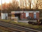 Im alten Bahnhof Flandersbach halten heute keine Personenzüge mehr nur noch Güterwagen werden hier rangiert. Hier sieht man das alte Stellwerk Ff auf den ehemaligen bhnhofsgelände Flandersbach.

Flandersbach 08.03.2015