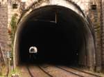 Blick durch den Farrenhaldetunnel zum Steinbistunnel vom B Nubach aus.