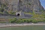 23.08.2013, Sdportal des Kammereck-Tunnels (289 m) gegenber dem Loreley-Felsen  