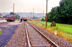 Regentag bei der Zaberg�ubahn (DB) zwischen Lauffen am Neckar und Leonbronn: Eine auf Verschlei� gefahrene w�rttembergische Nebenbahn k�mpfte um ihre wenigen Fahrg�ste (...).