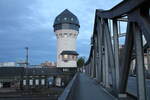 Der ehem. Wasserturm am 02.04.2024 in Darmstadt Hbf.