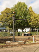 Wasserkran im Bahnhof Simpelveld (Limburg, Niederlande) am 11. Oktober 2020.